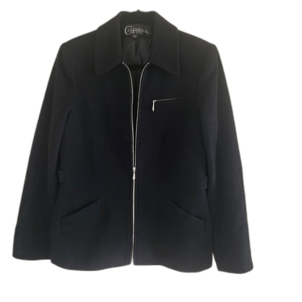 Colebrook & Co. Women's Black Zipper Blazer